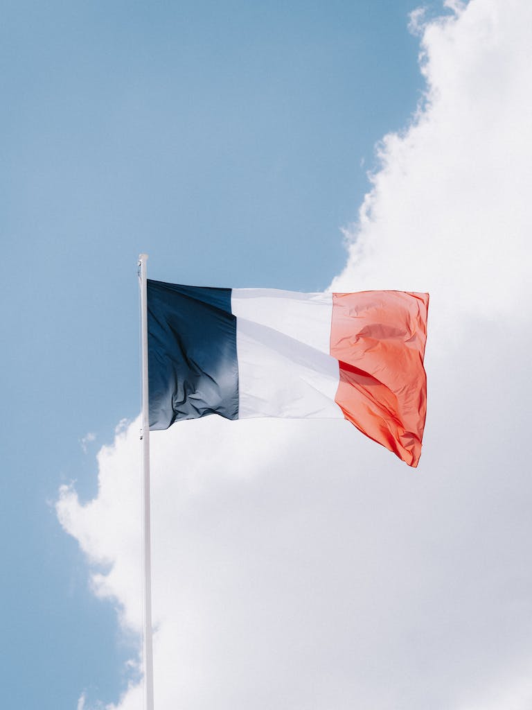 Clouds behind French Flag